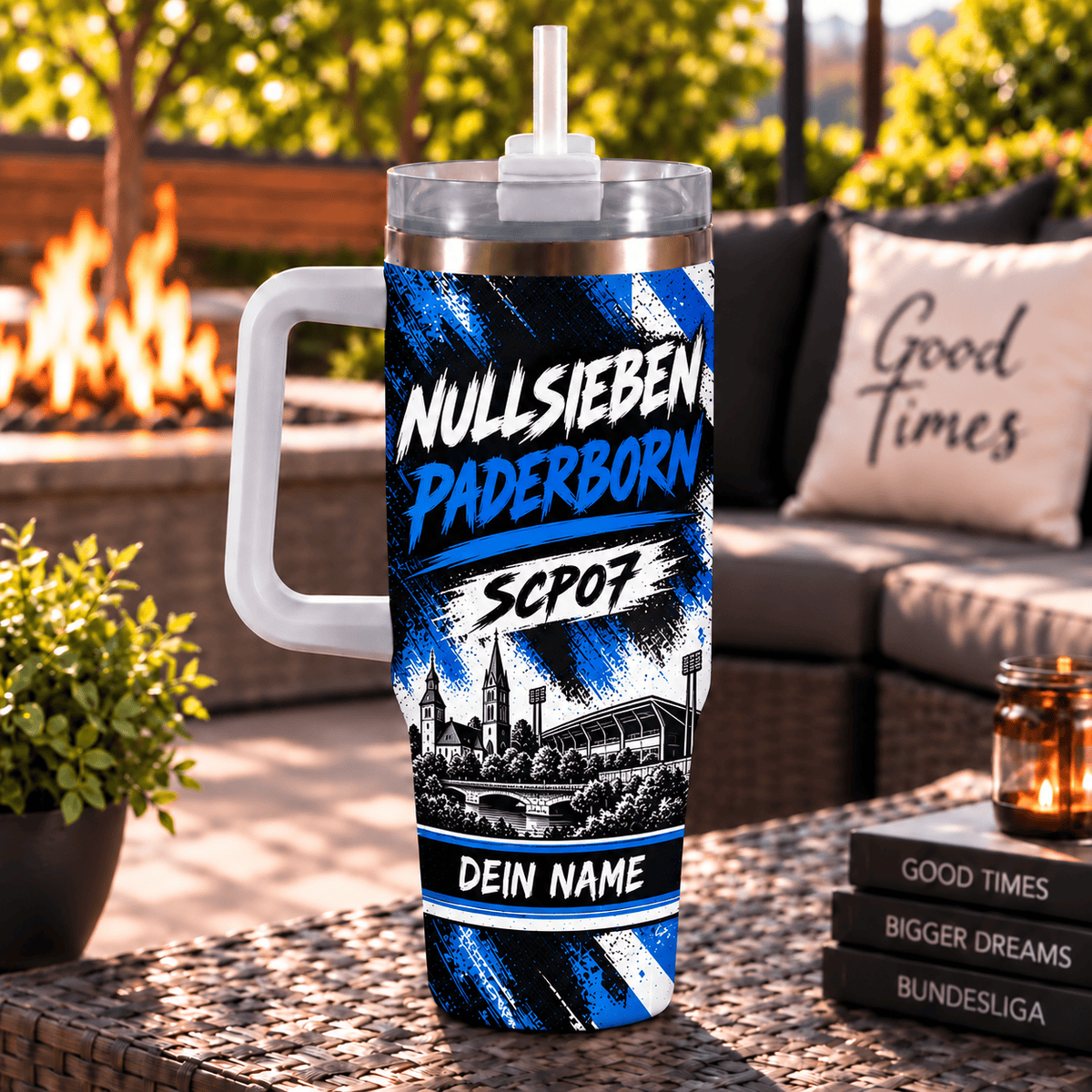 SC Paderborn 07 Personalized 40oz Tumbler with Handle – Skyline & Motto Edition