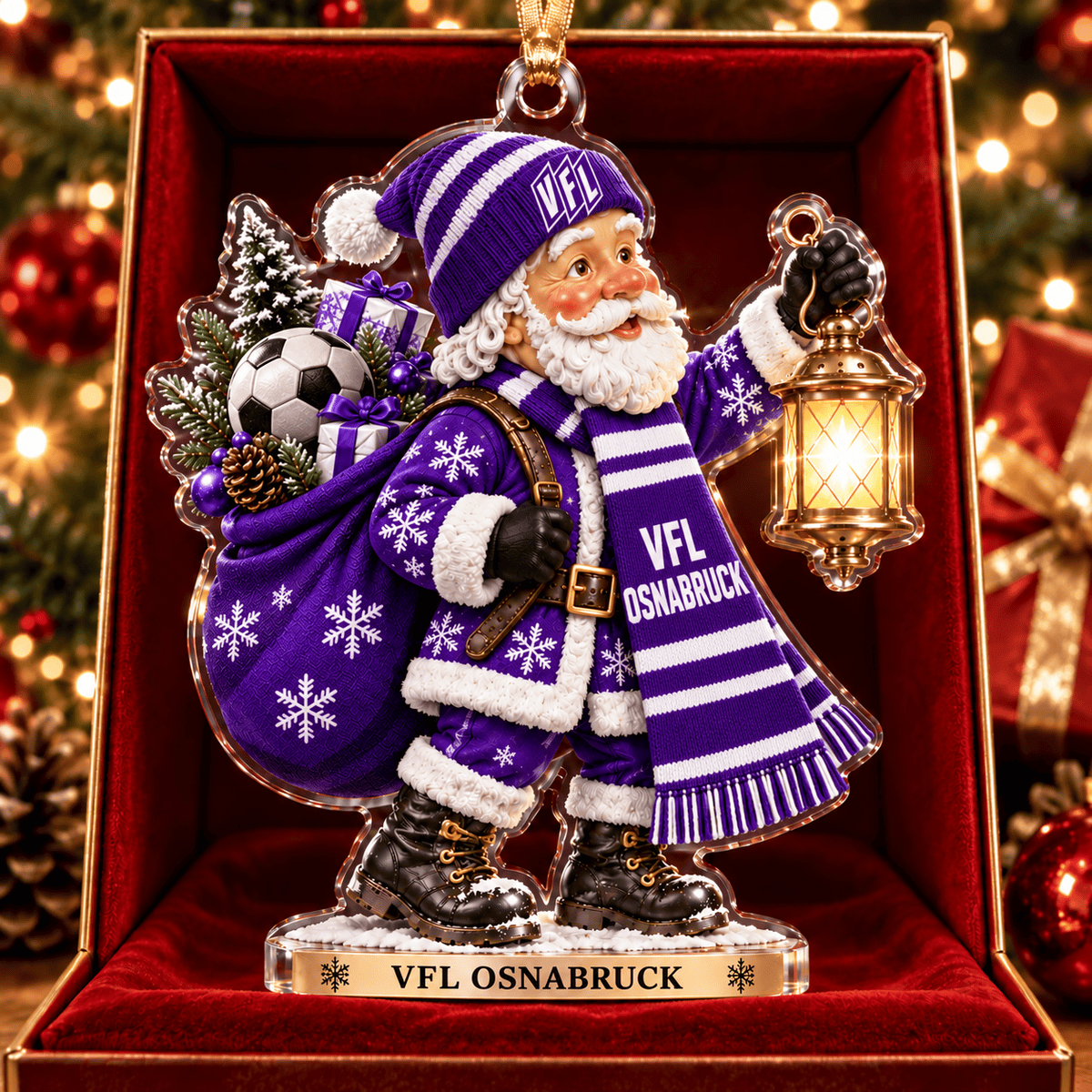 VfL Osnabrück Acrylic Santa Ornament – Holiday Tree Hanging & Desktop Decor