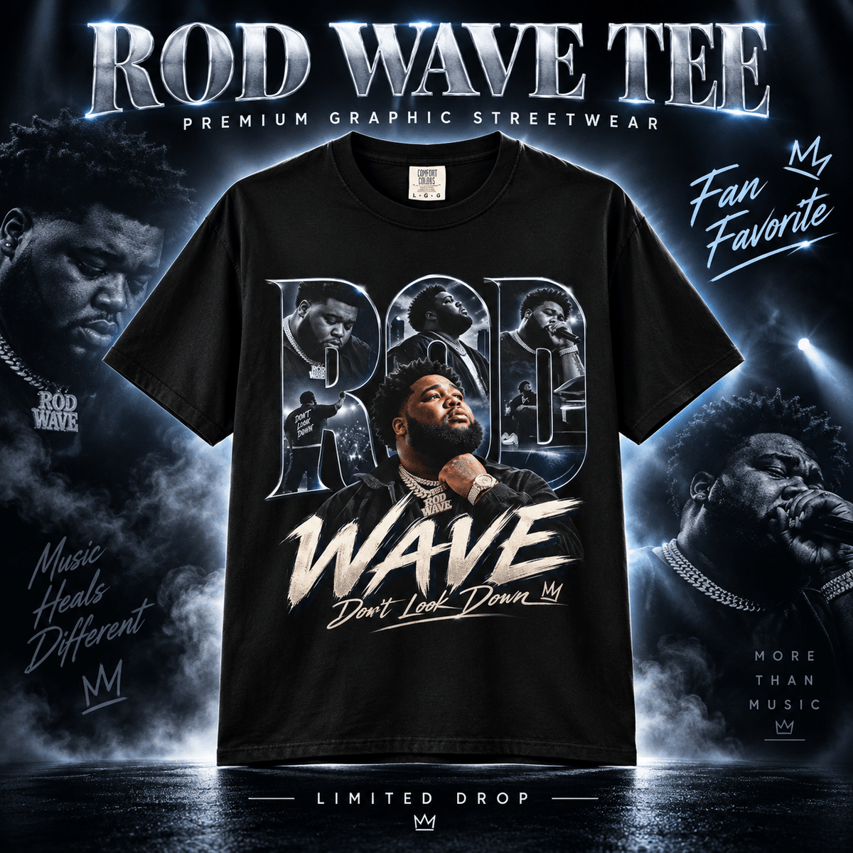 Rod Wave Vintage Graphic T-Shirt – Don't Look Down Edition