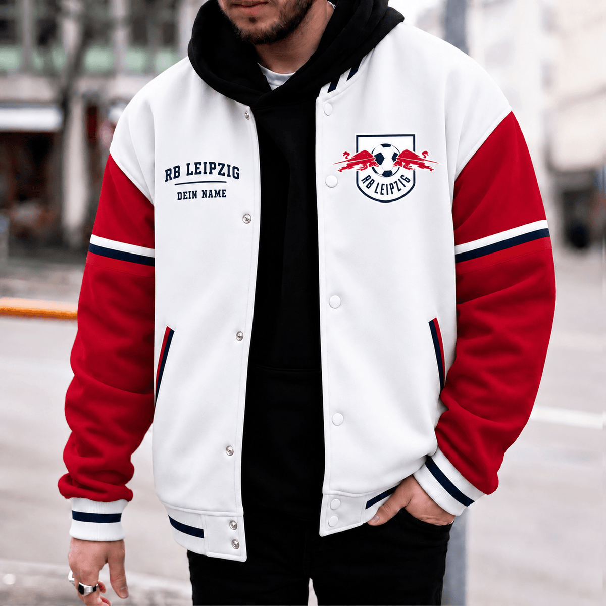 RB Leipzig Personalized Varsity Jacket – Custom Name Baseball Bomber