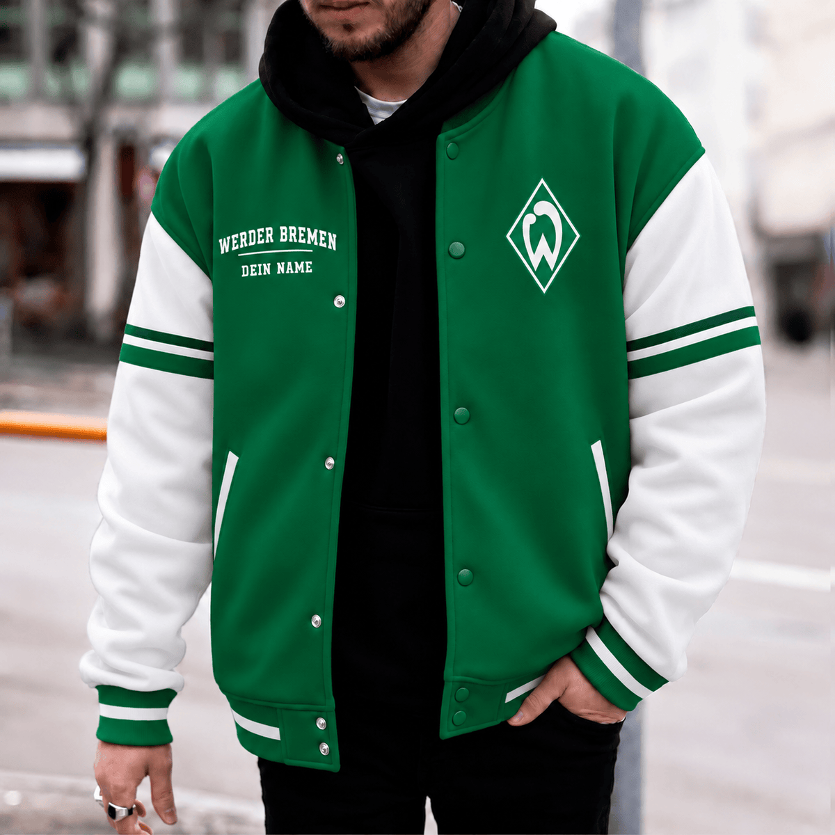 Werder Bremen Personalized Varsity Jacket – Custom Name Baseball Bomber