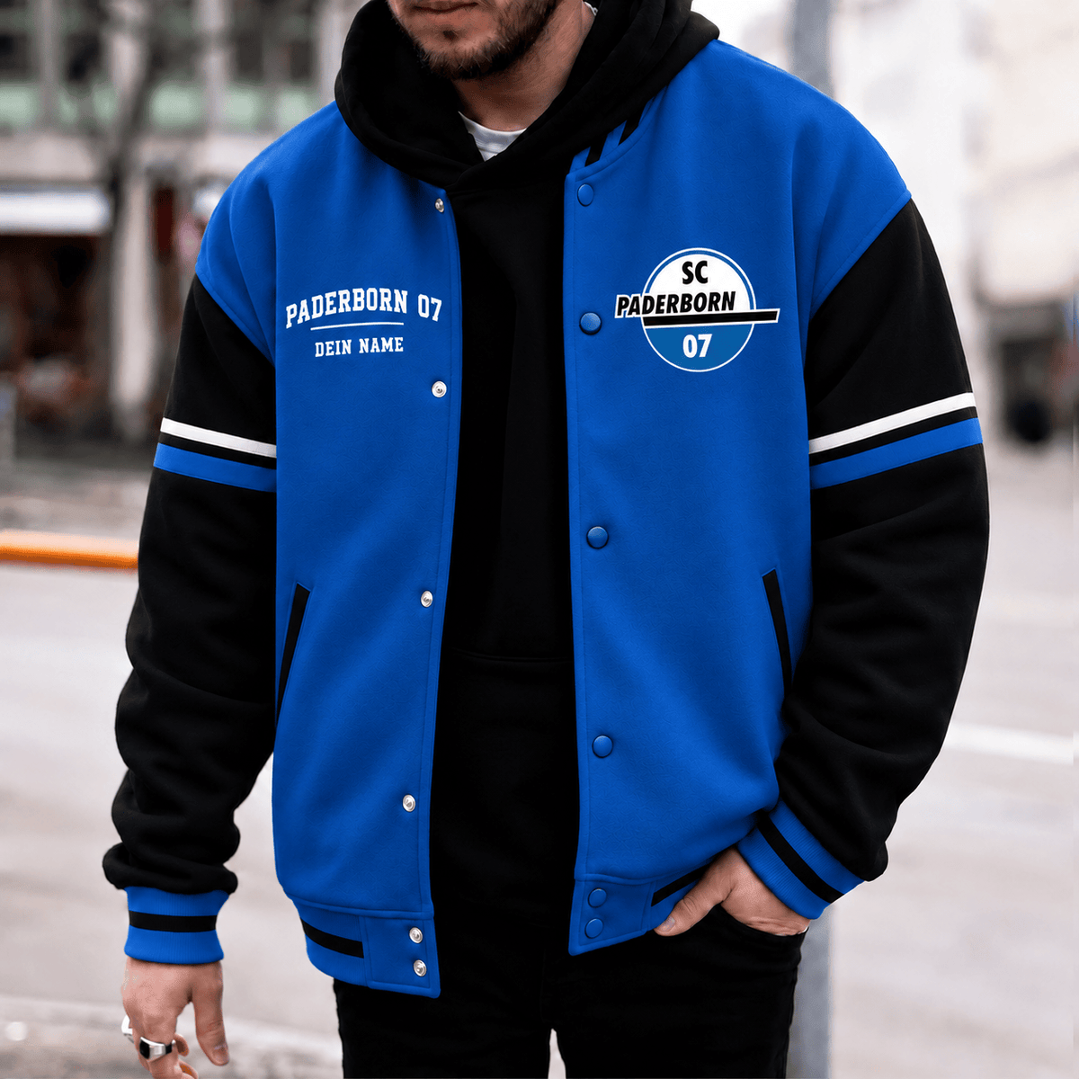 SC Paderborn 07 Personalized Varsity Jacket – Custom Name Baseball Bomber