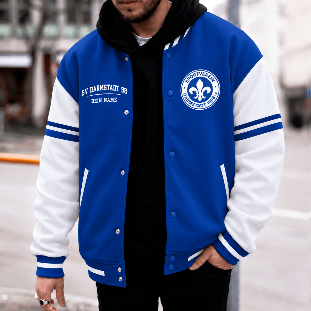 SV Darmstadt 98 Personalized Varsity Jacket – Custom Name Baseball Bomber