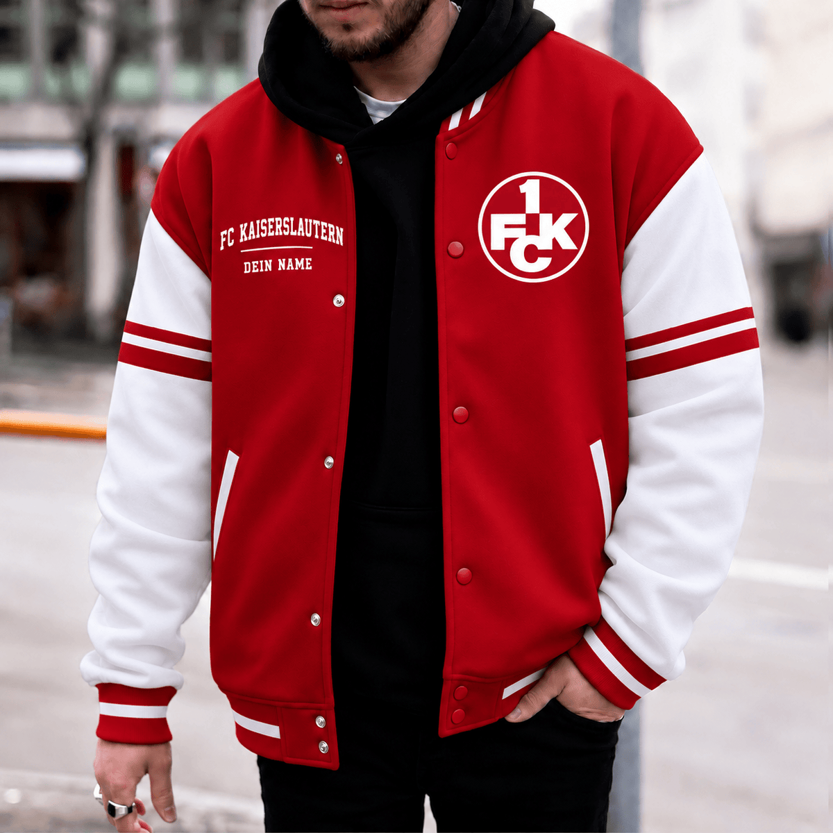 FC Kaiserslautern Personalized Varsity Jacket – Custom Name Baseball Bomber