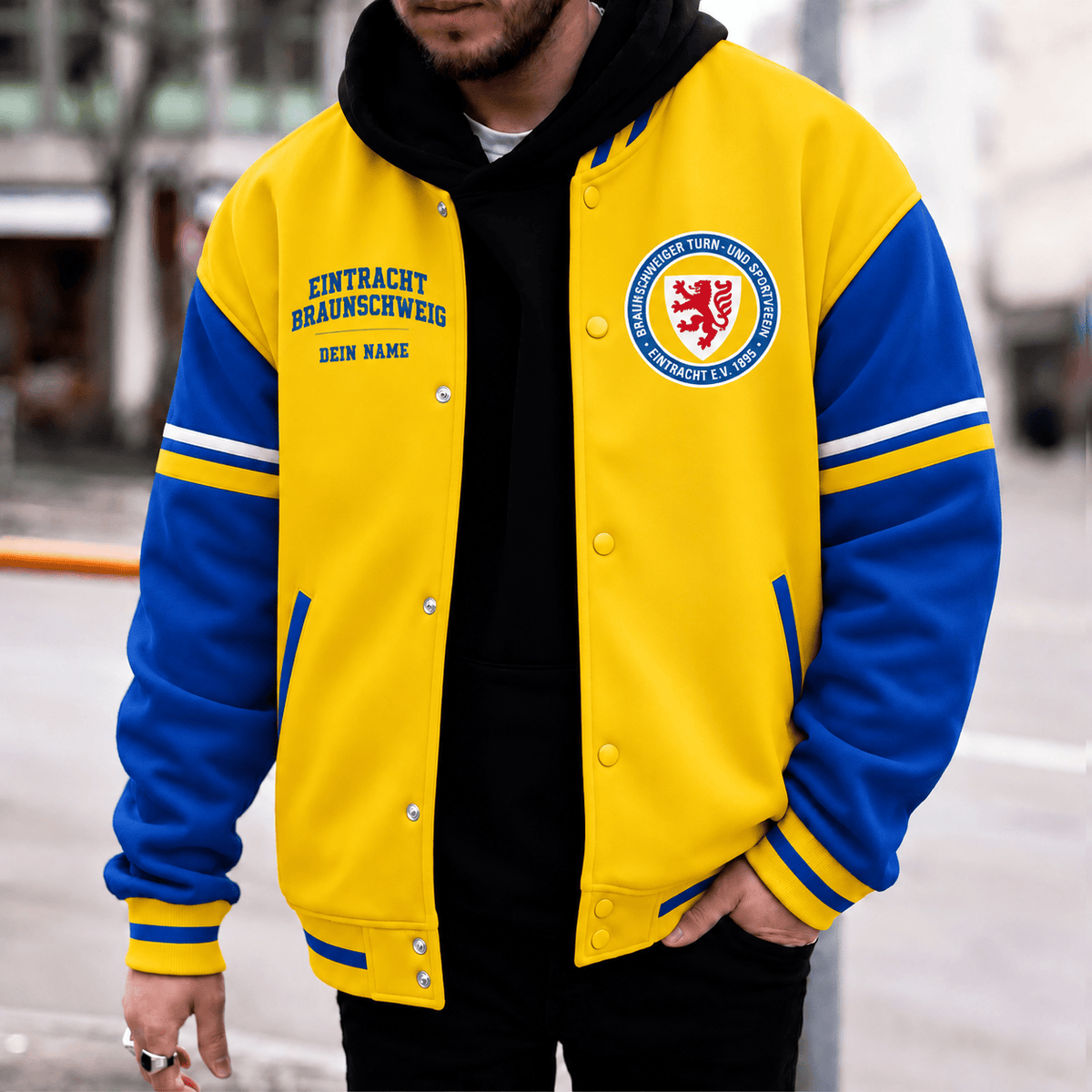 Eintracht Braunschweig Personalized Varsity Jacket – Custom Name Baseball Bomber