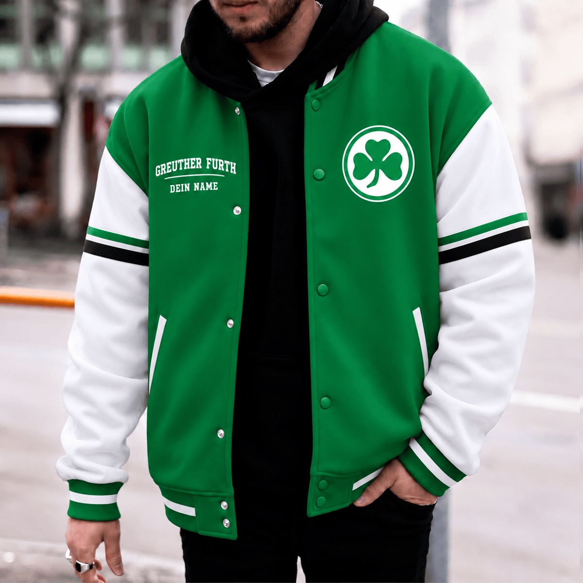SpVgg Greuther Fürth Personalized Varsity Jacket – Custom Name Baseball Bomber