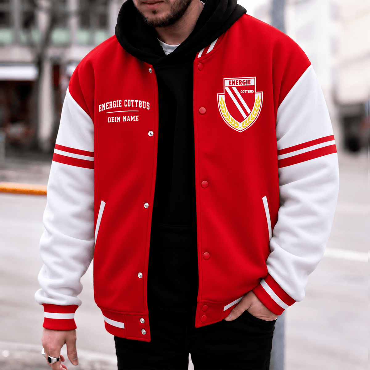 Energie Cottbus Personalized Varsity Jacket – Custom Name Baseball Bomber