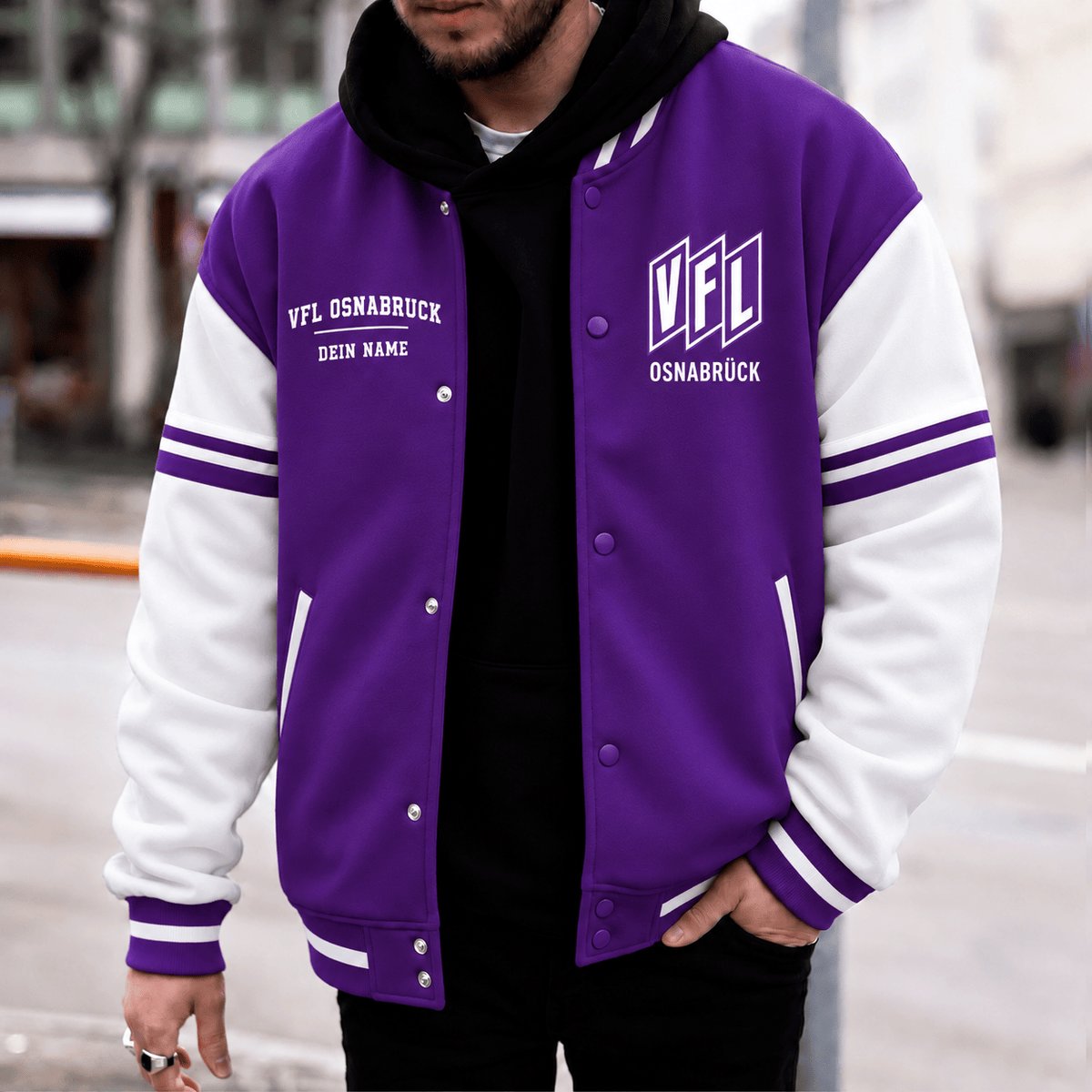 VfL Osnabrück Personalized Varsity Jacket – Custom Name Baseball Bomber