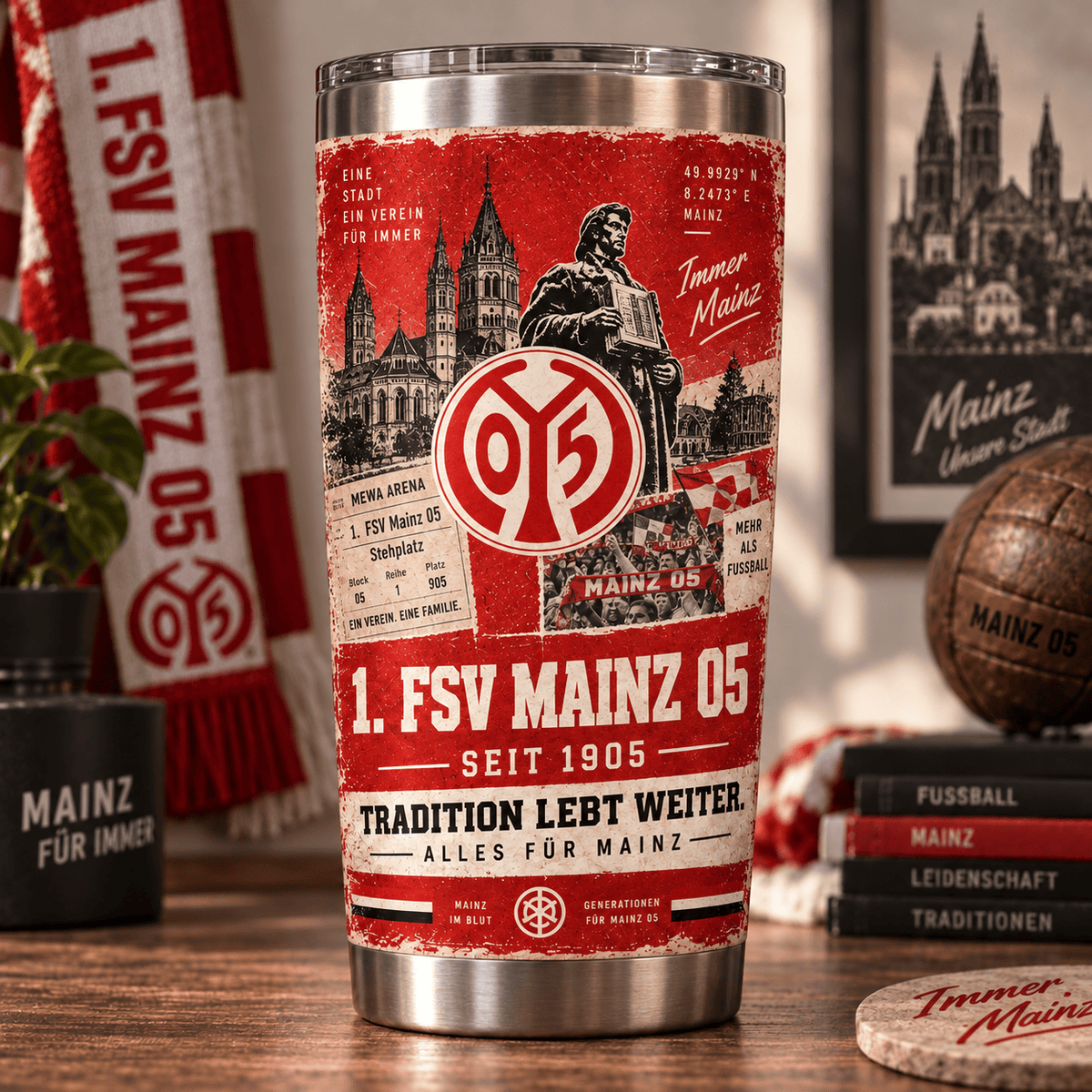 Mainz 05 Heritage Tumbler – Tradition Lebt Weiter Edition