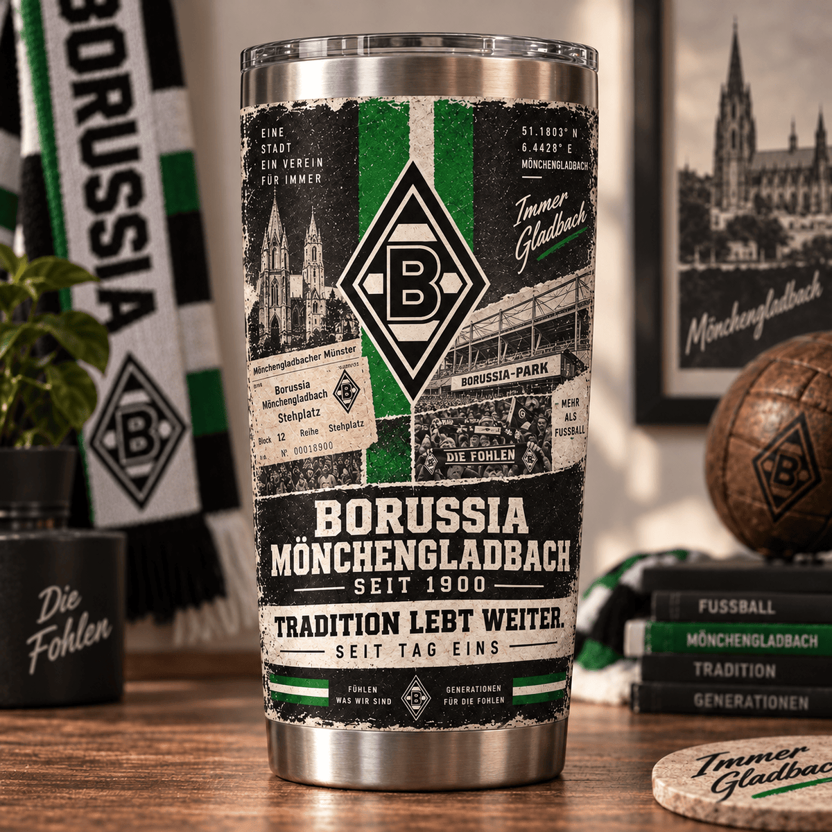 Borussia Mönchengladbach Heritage Tumbler – Tradition Lebt Weiter Edition