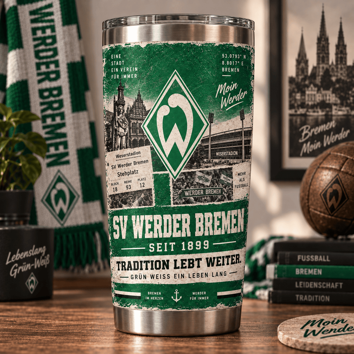 Werder Bremen Heritage Tumbler – Tradition Lebt Weiter Edition