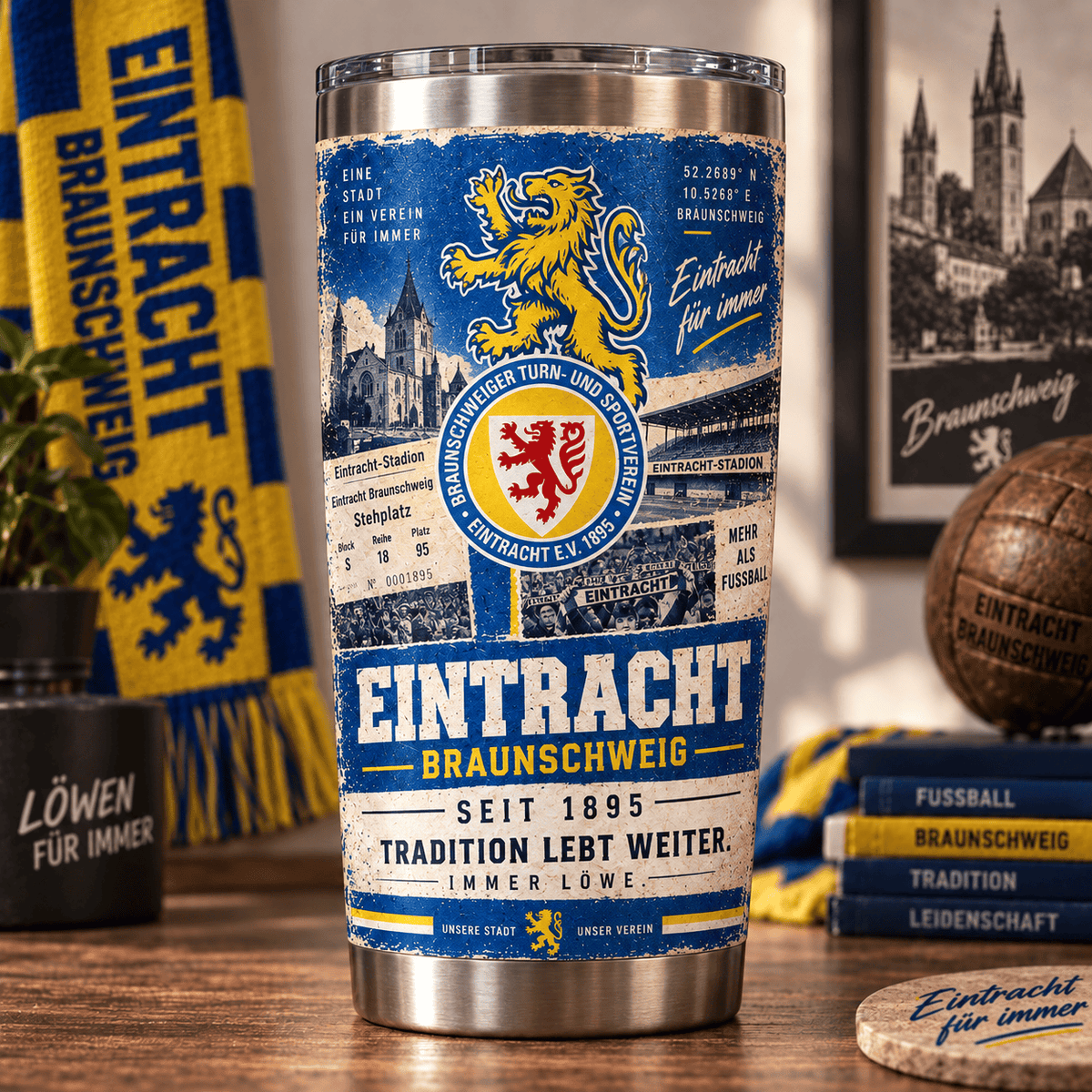 Eintracht Braunschweig Heritage Tumbler – Tradition Lebt Weiter Edition