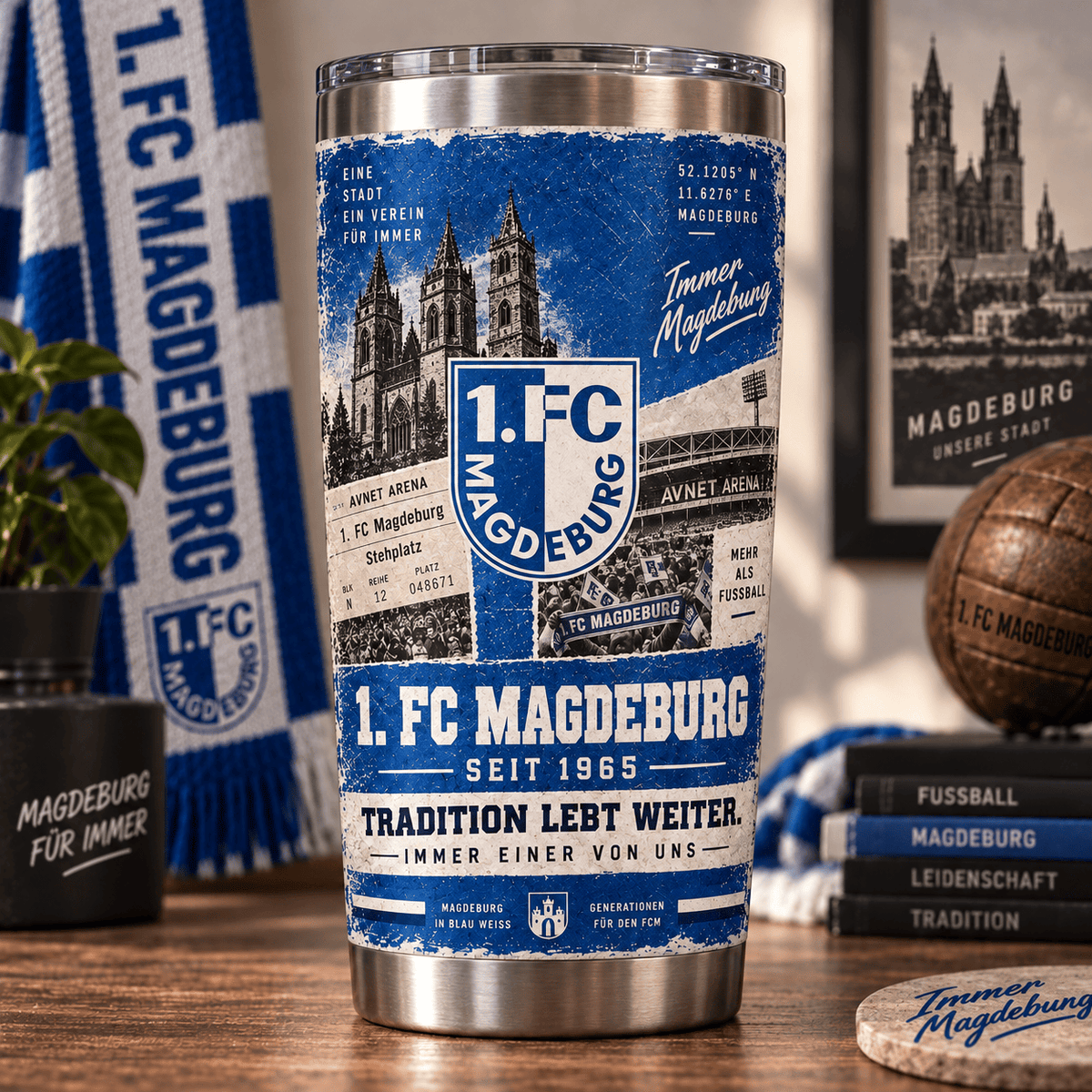 FC Magdeburg Heritage Tumbler – Tradition Lebt Weiter Edition