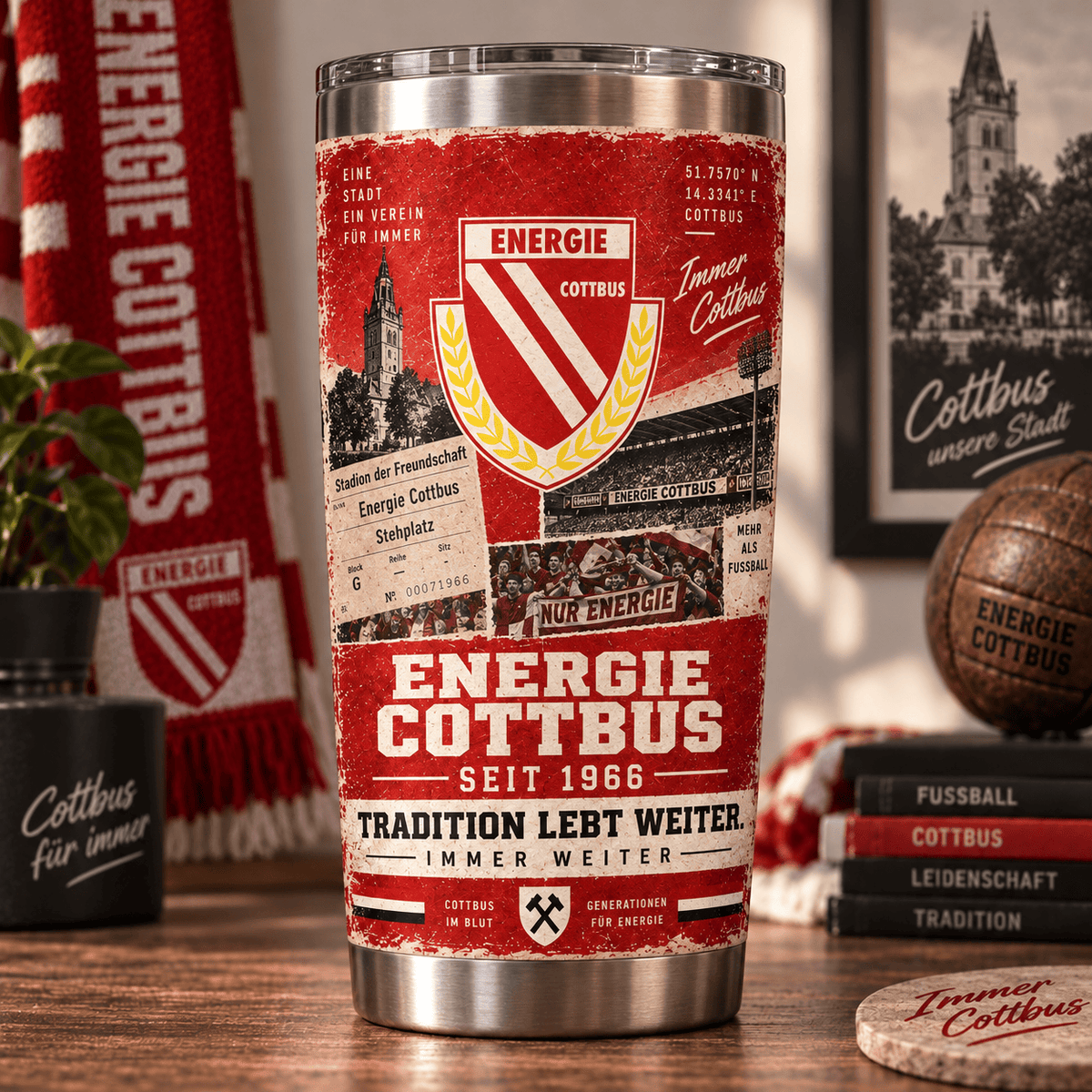 Energie Cottbus Heritage Tumbler – Tradition Lebt Weiter Edition