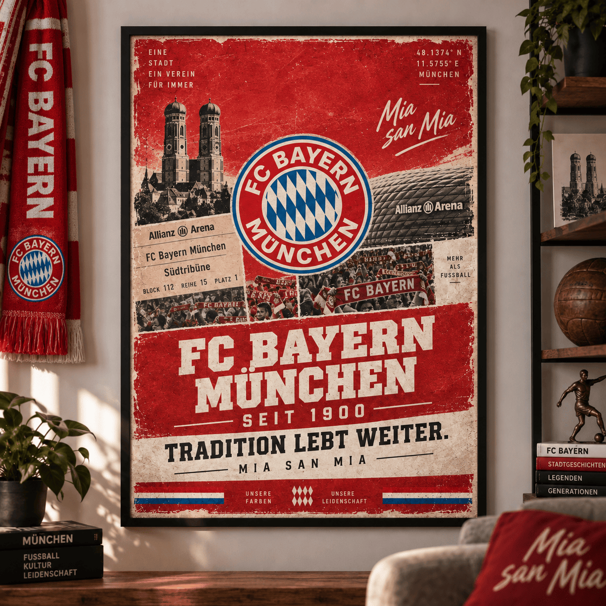 Bayern Munich Heritage Wall Art – Vintage Tradition Lives On Poster Print