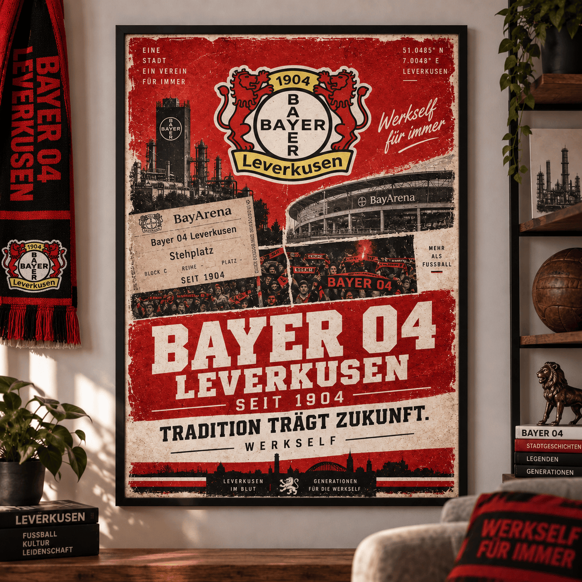 Bayer Leverkusen Heritage Wall Art – Vintage Tradition Lives On Poster Print
