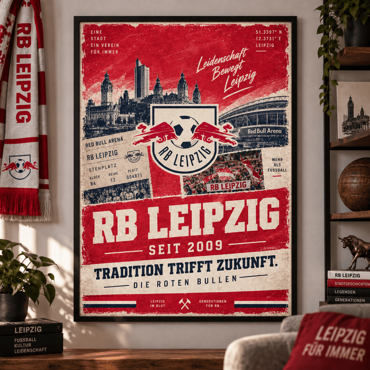 RB Leipzig Heritage Wall Art – Vintage Tradition Lives On Poster Print