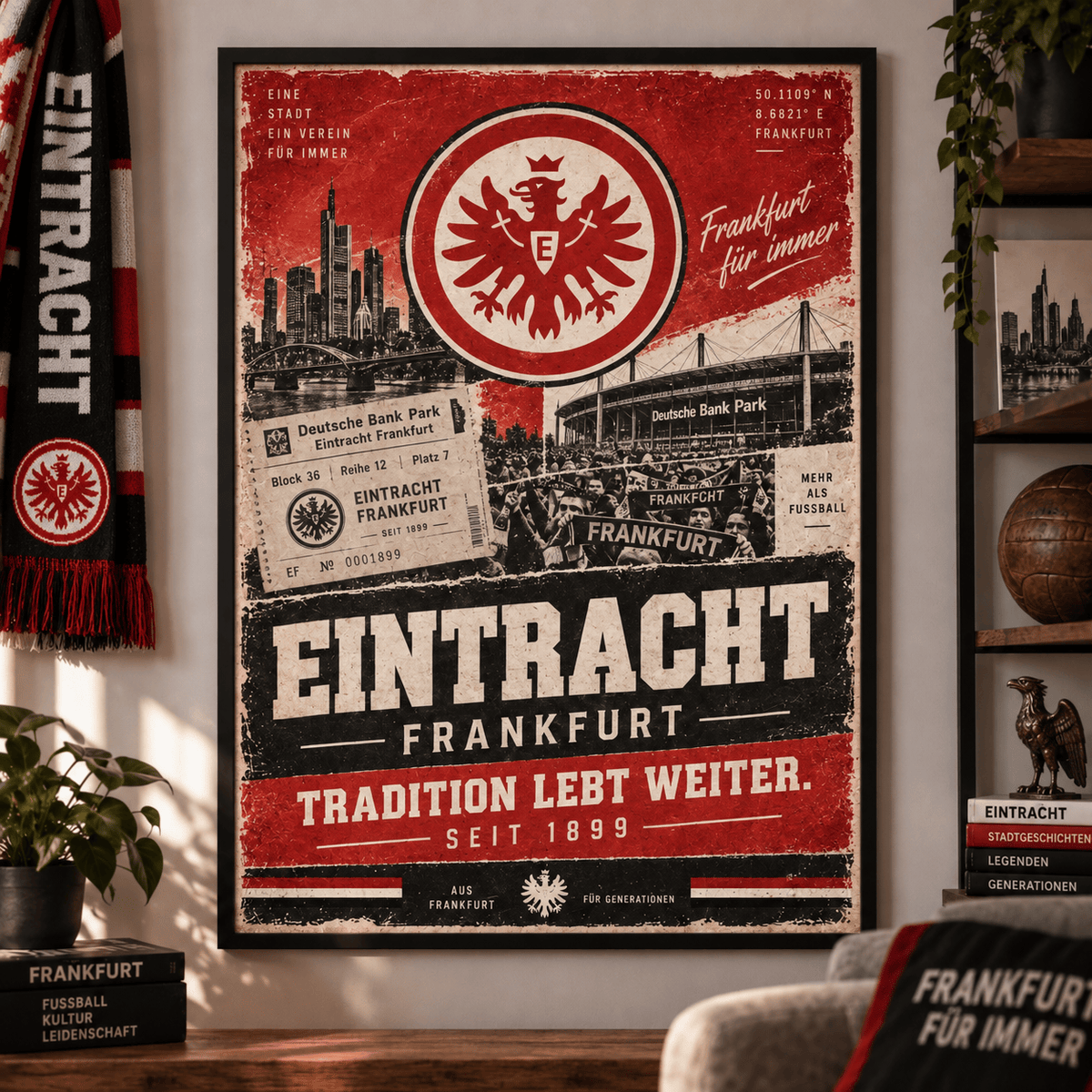 Eintracht Frankfurt Heritage Wall Art – Vintage Tradition Lives On Poster Print