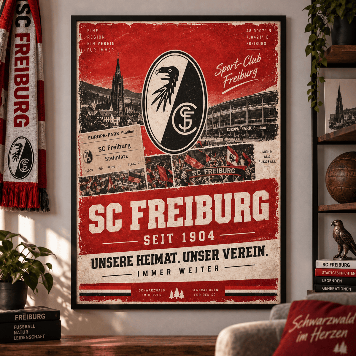 SC Freiburg Heritage Wall Art – Vintage Tradition Lives On Poster Print