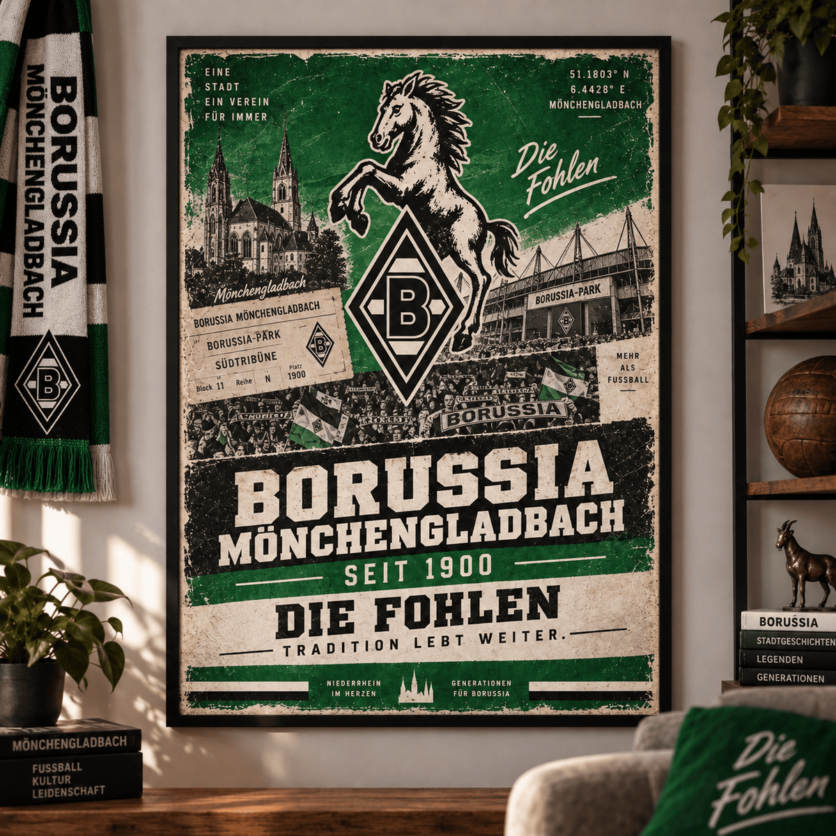Borussia Mönchengladbach Heritage Wall Art – Vintage Tradition Lives On Poster Print