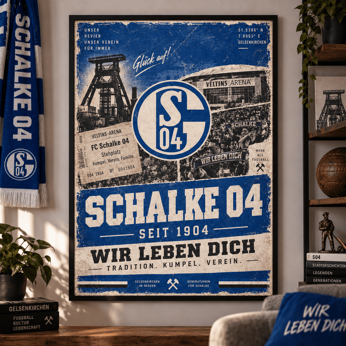 Schalke 04 Heritage Wall Art – Vintage Tradition Lives On Poster Print