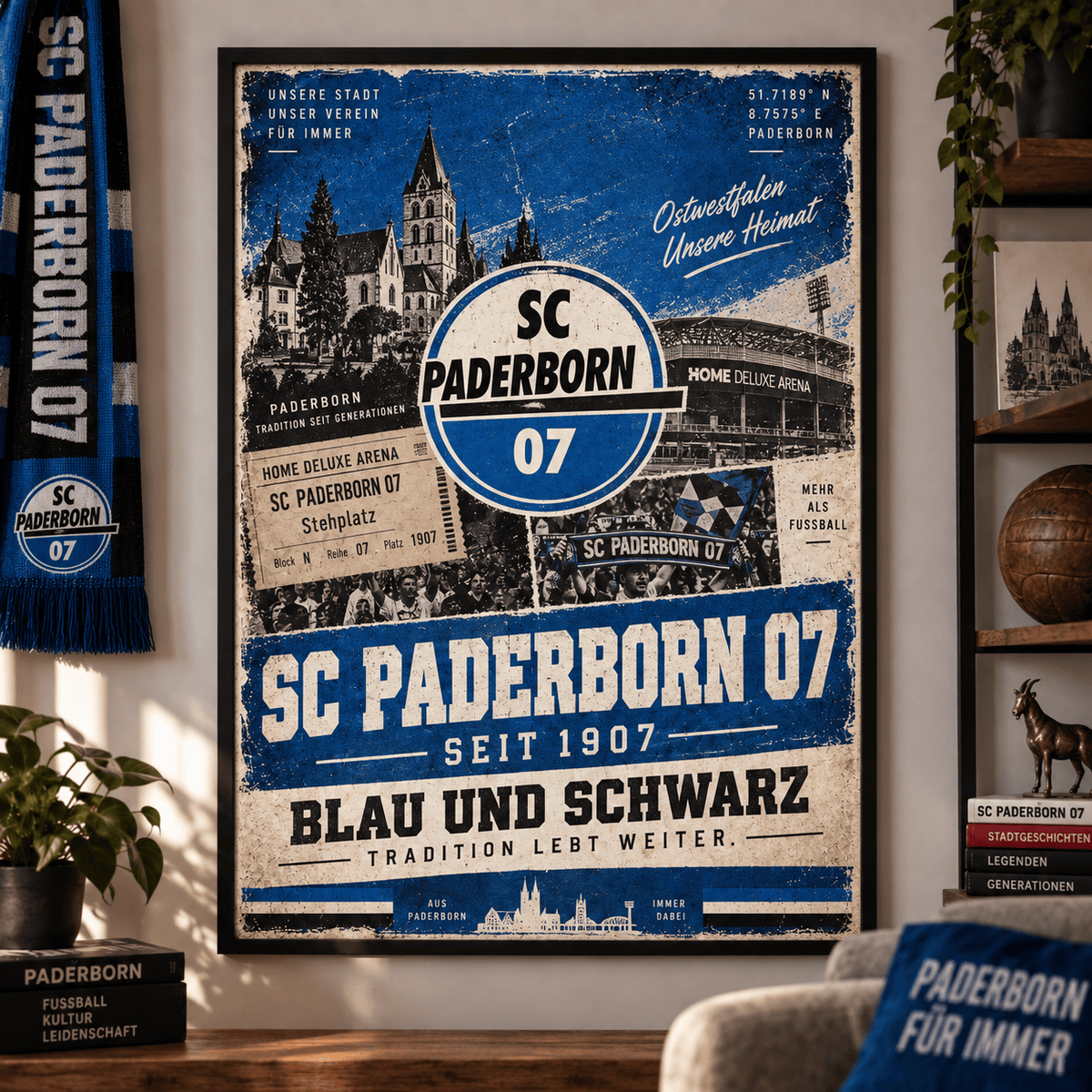 SC Paderborn 07 Heritage Wall Art – Vintage Tradition Lives On Poster Print