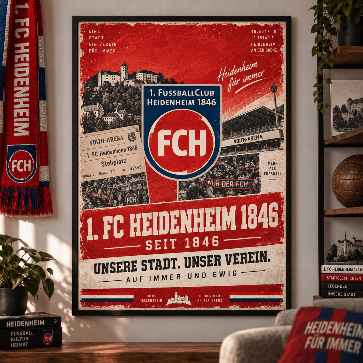 FC Heidenheim Heritage Wall Art – Vintage Tradition Lives On Poster Print
