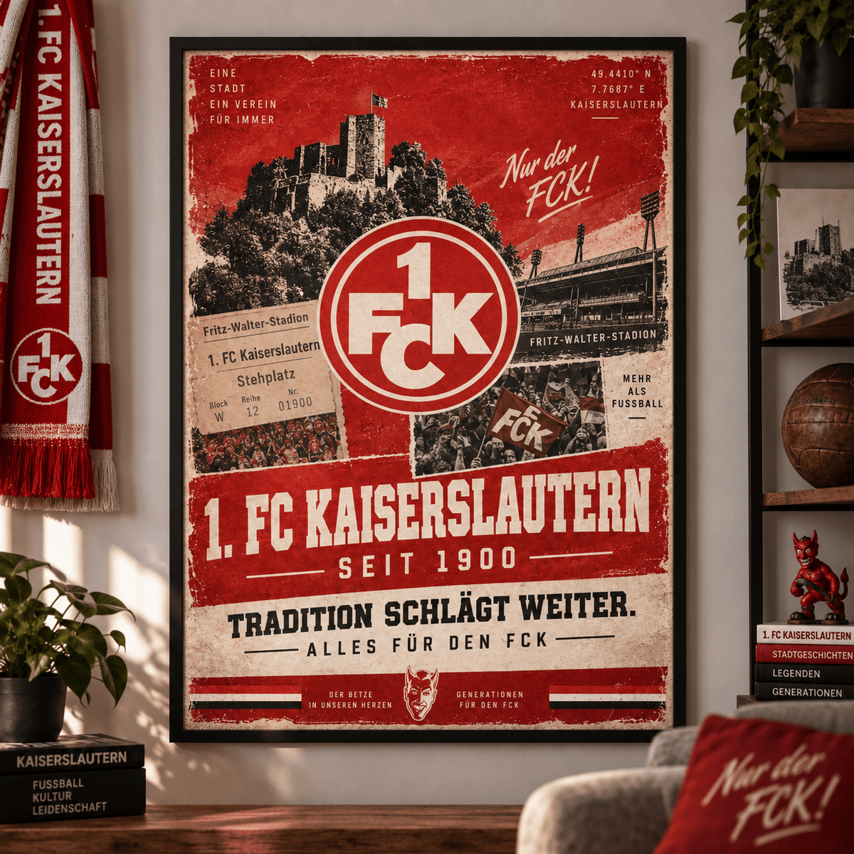FC Kaiserslautern Heritage Wall Art – Vintage Tradition Lives On Poster Print