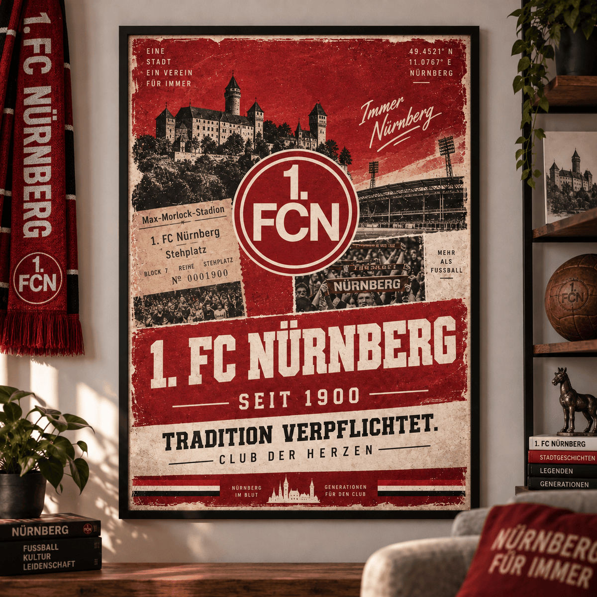 FC Nürnberg Heritage Wall Art – Vintage Tradition Lives On Poster Print