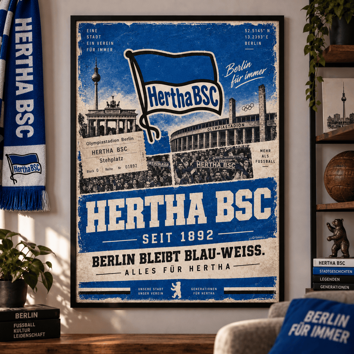Hertha BSC Heritage Wall Art – Vintage Tradition Lives On Poster Print