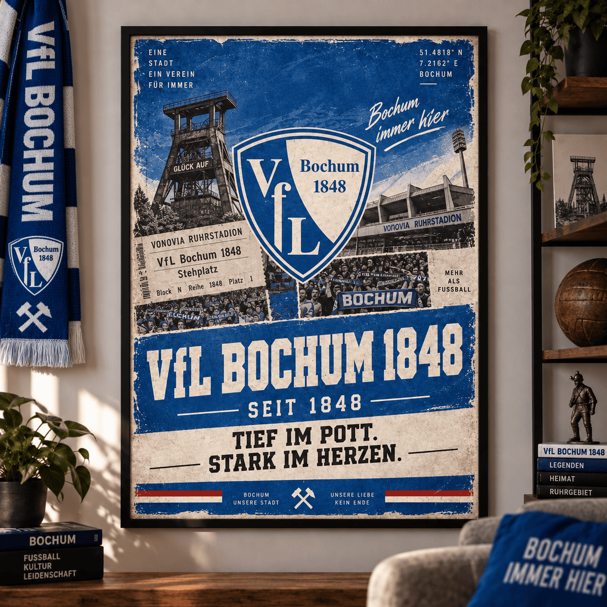 VfL Bochum Heritage Wall Art – Vintage Tradition Lives On Poster Print