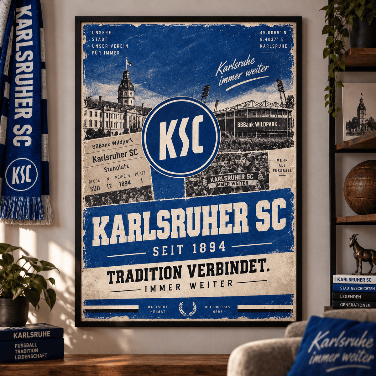 Karlsruher SC Heritage Wall Art – Vintage Tradition Lives On Poster Print