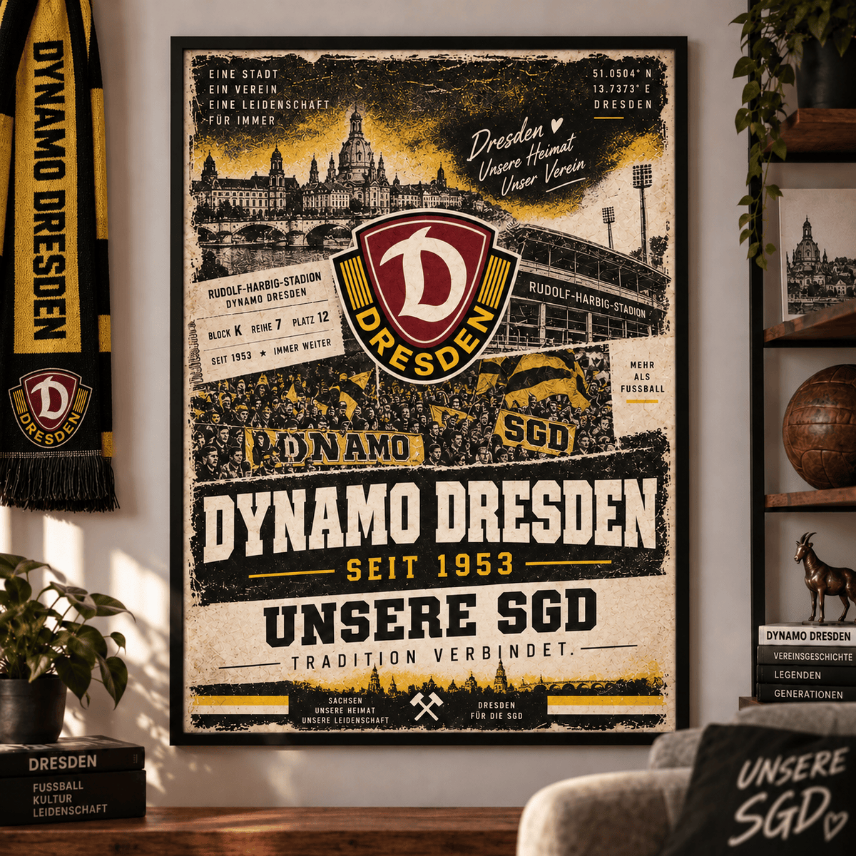 Dynamo Dresden Heritage Wall Art – Vintage Tradition Lives On Poster Print