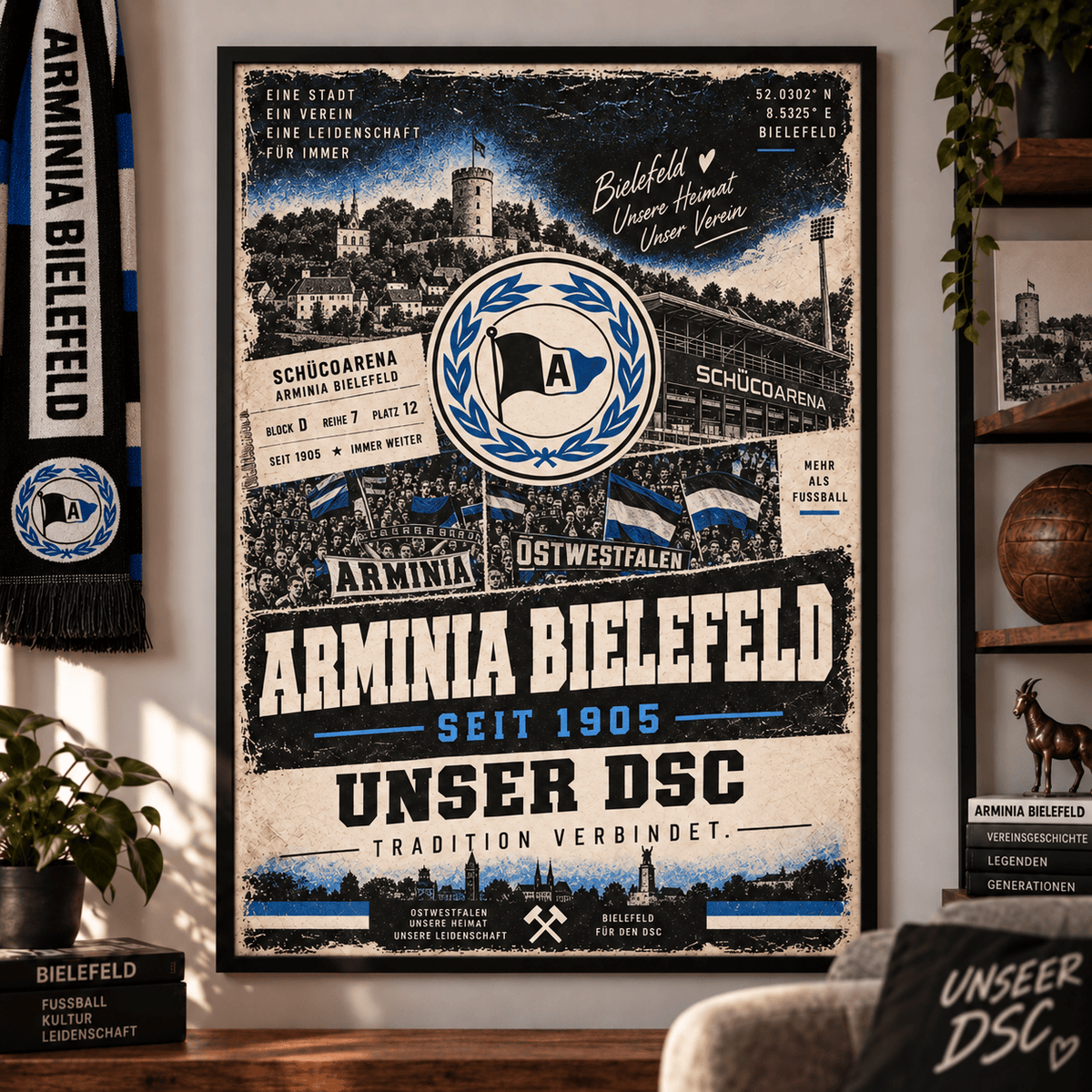 Arminia Bielefeld Heritage Wall Art – Vintage Tradition Lives On Poster Print