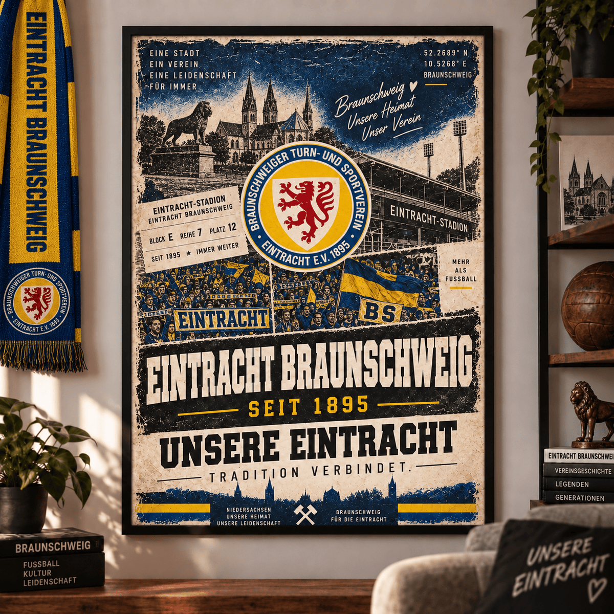 Eintracht Braunschweig Heritage Wall Art – Vintage Tradition Lives On Poster Print