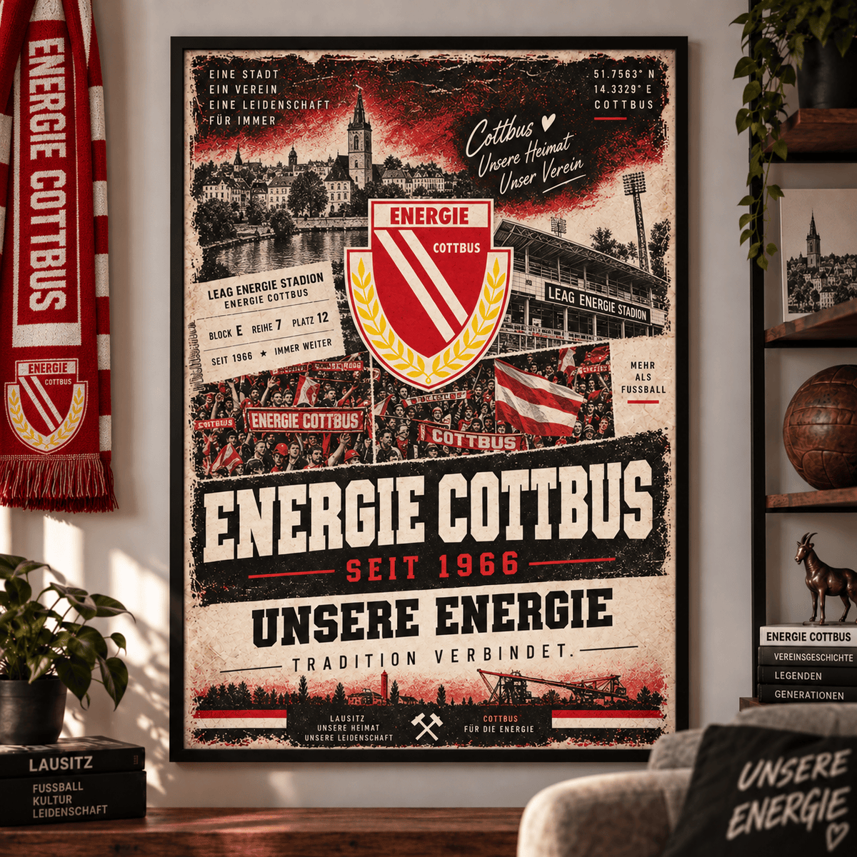 Energie Cottbus Heritage Wall Art – Vintage Tradition Lives On Poster Print