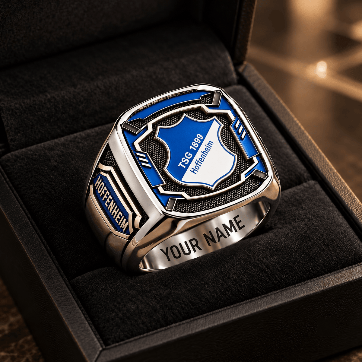 TSG Hoffenheim 3D Fan Signet Ring – Custom Engraved Heavy Metal Band
