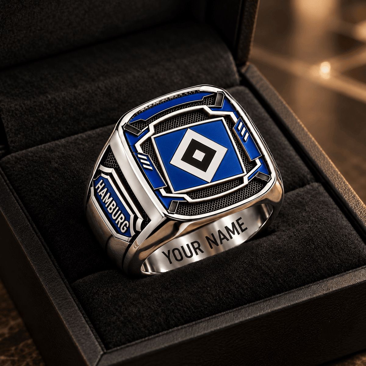 Hamburger SV 3D Fan Signet Ring – Custom Engraved Heavy Metal Band