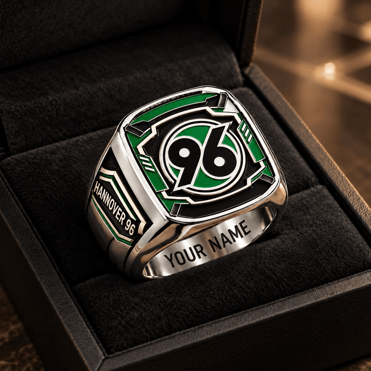 Hannover 96 3D Fan Signet Ring – Custom Engraved Heavy Metal Band