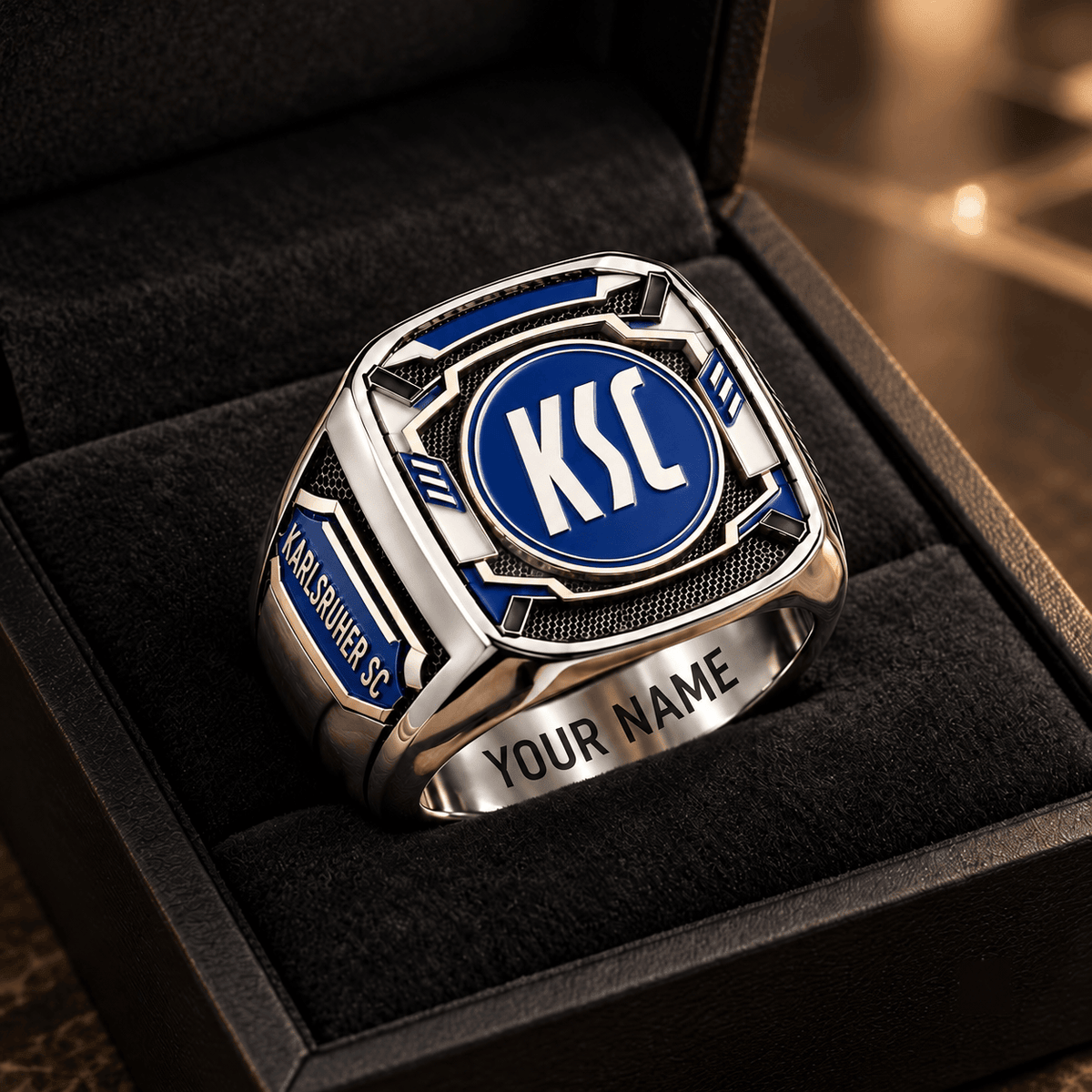 Karlsruher SC 3D Fan Signet Ring – Custom Engraved Heavy Metal Band