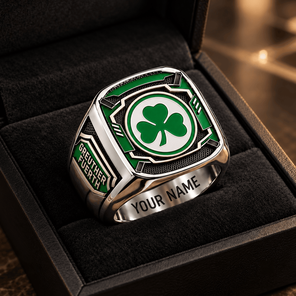SpVgg Greuther Fürth 3D Fan Signet Ring – Custom Engraved Heavy Metal Band