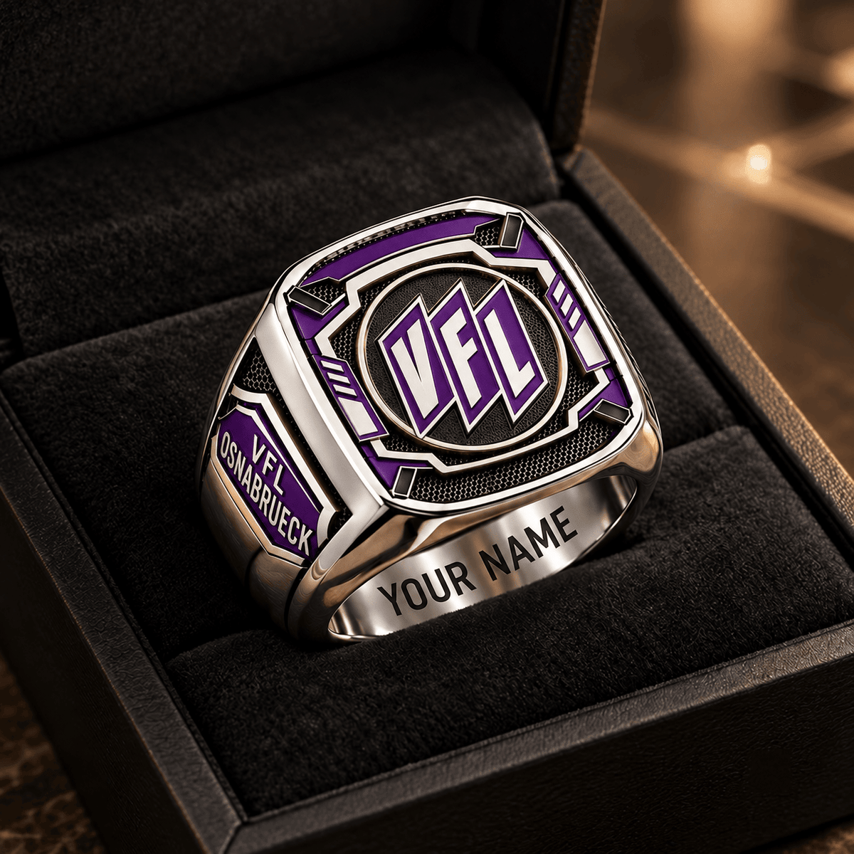 VfL Osnabrück 3D Fan Signet Ring – Custom Engraved Heavy Metal Band