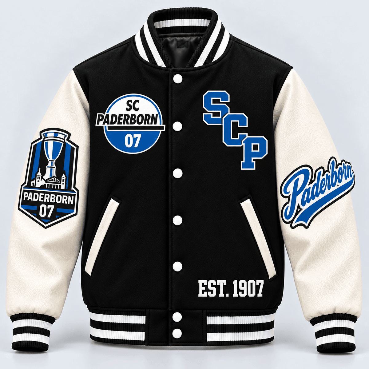 SC Paderborn 07 Baseball Jacket – Classic Cotton Fleece Bomber Jacket