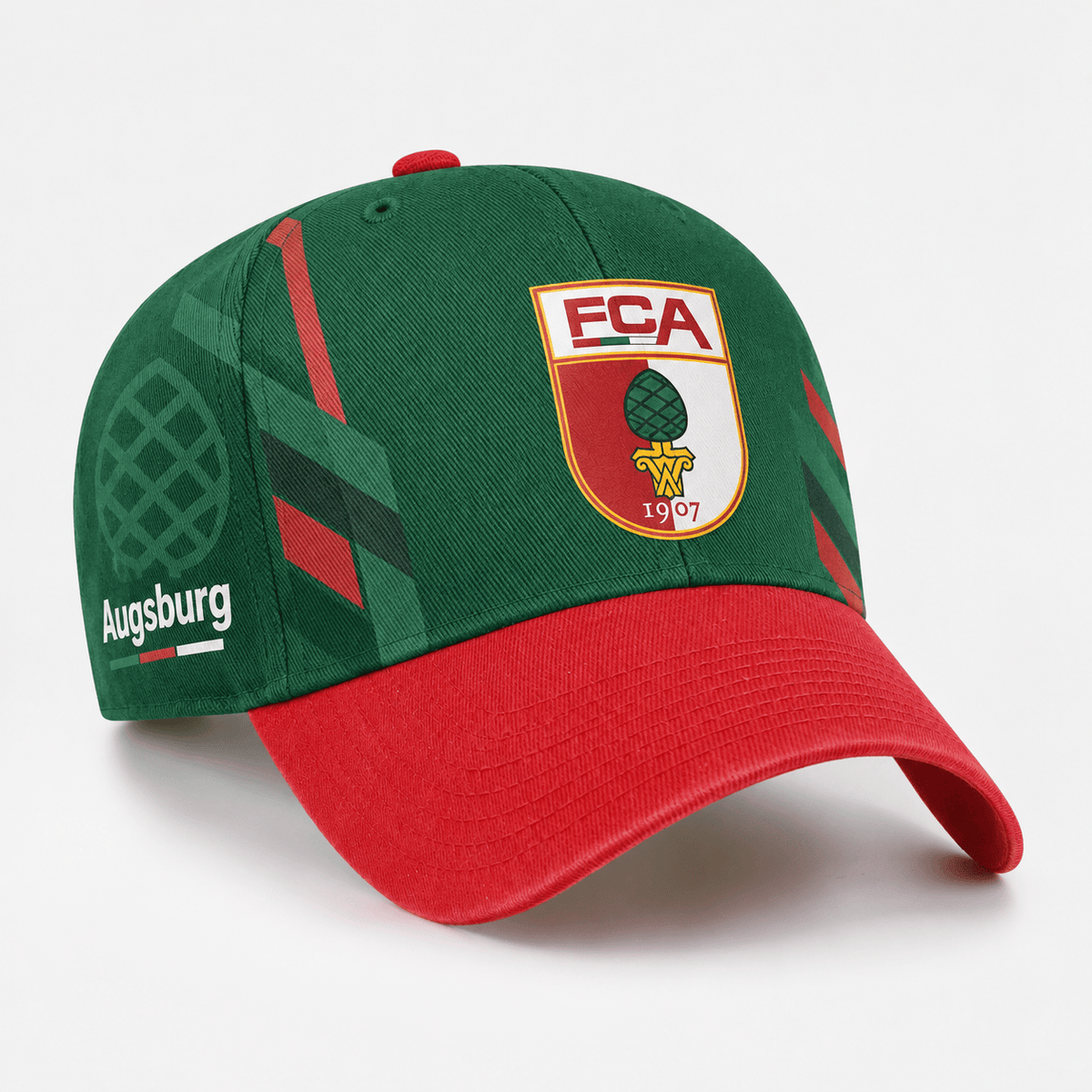 FC Augsburg Two-Tone Baseball Cap – Sporty Football Fan Hat