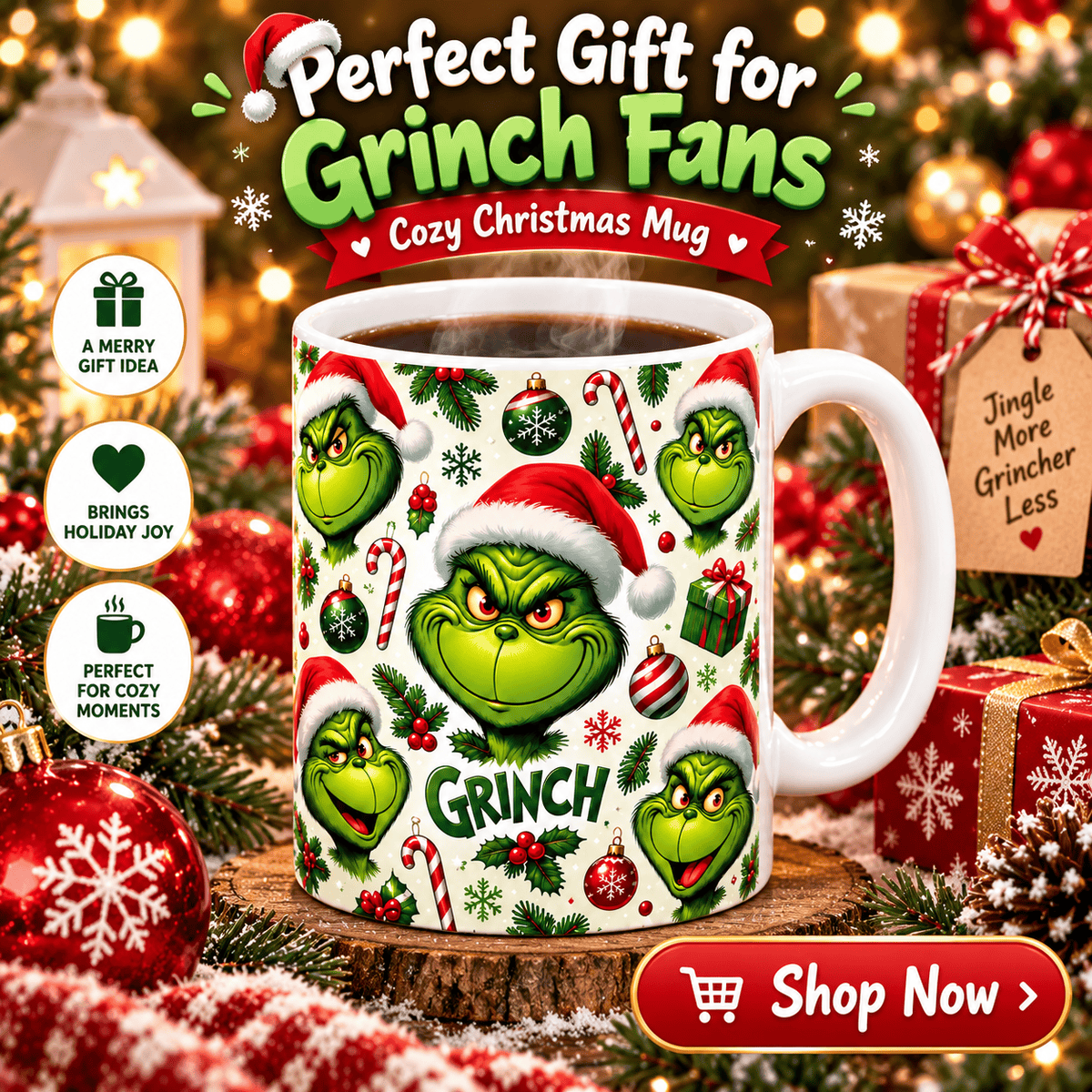 Grinch Cozy Christmas Mug