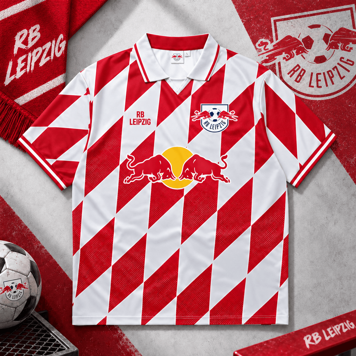 RB Leipzig Collar Soccer Jersey – Retro Vintage Football Shirt