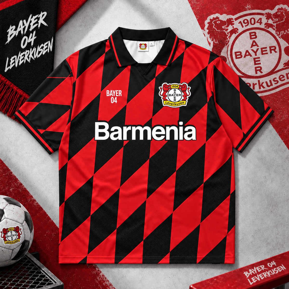 Bayer Leverkusen Collar Soccer Jersey – Retro Vintage Football Shirt