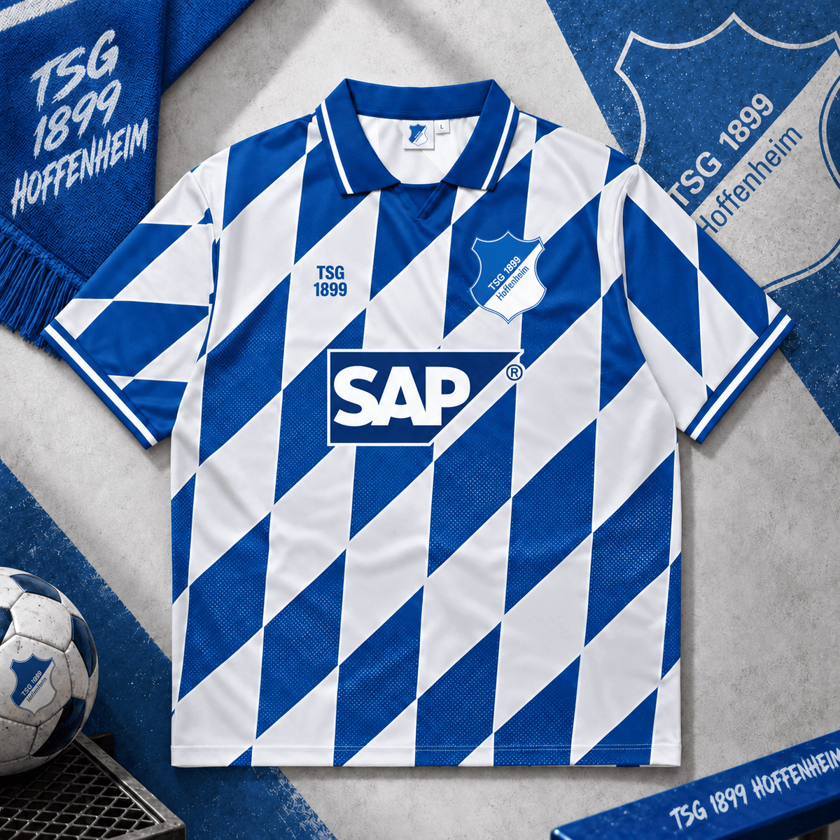 TSG Hoffenheim Collar Soccer Jersey – Retro Vintage Football Shirt