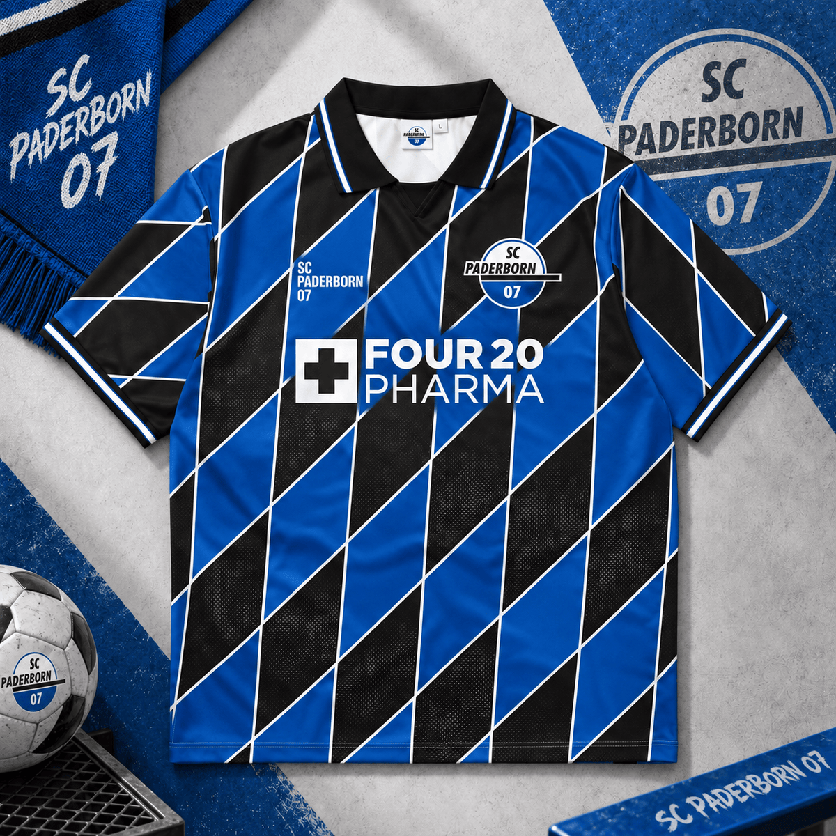 SC Paderborn 07 Collar Soccer Jersey – Retro Vintage Football Shirt