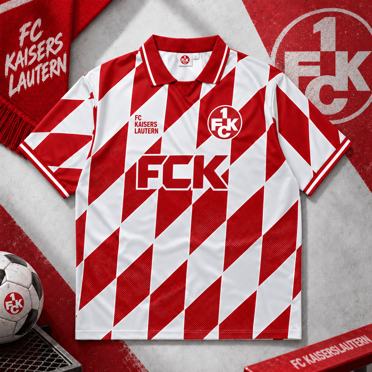 FC Kaiserslautern Collar Soccer Jersey – Retro Vintage Football Shirt